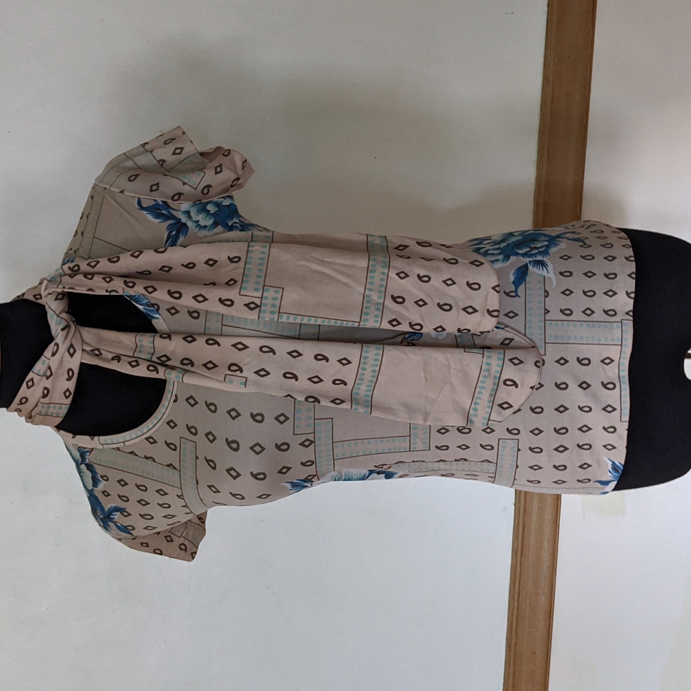 Vintage 1970s Vicki Volts stretchy Top with Scarf Medium